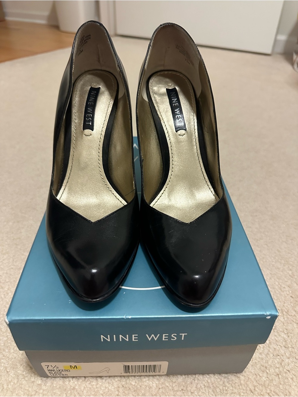 Nine West Classic Black Pointed-Toe Stiletto Pumps - Women's